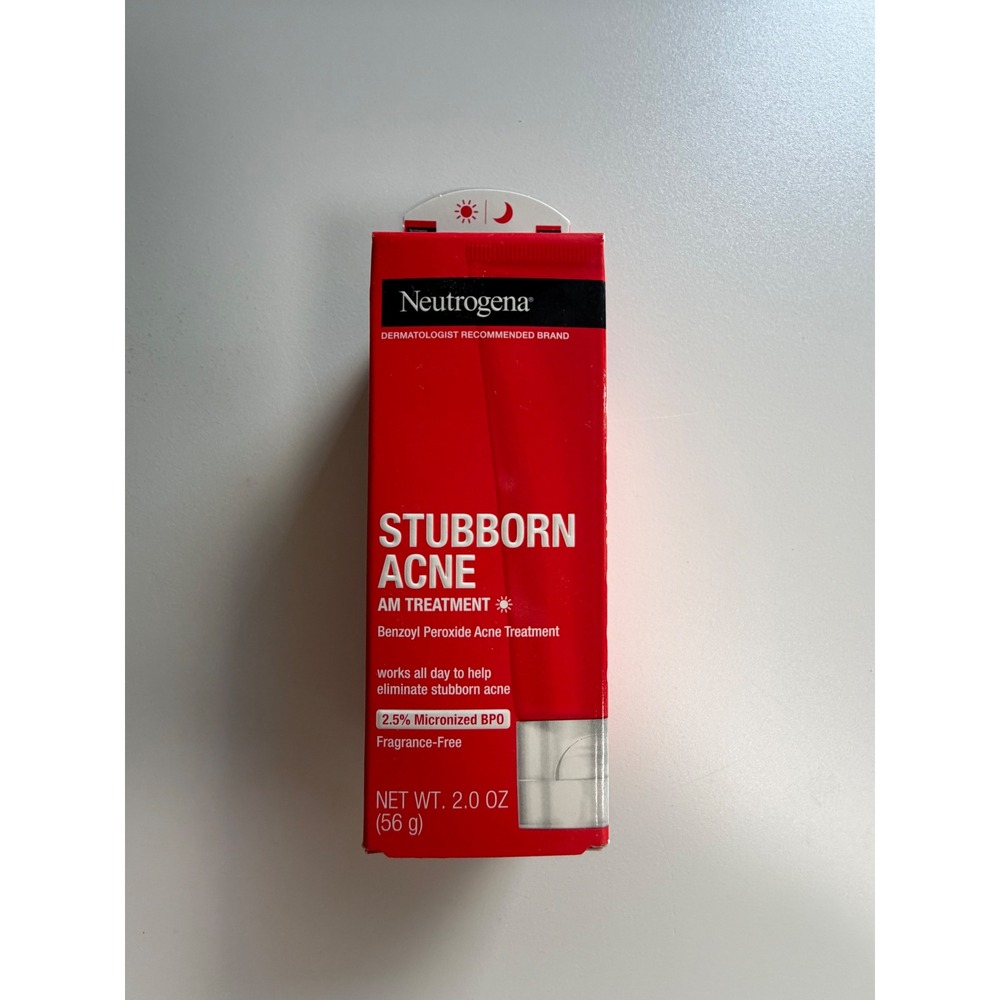 Neutrogena Stubborn Acne AM Treatment 2.5% Benzoyl Peroxide 2oz Fragrance Free